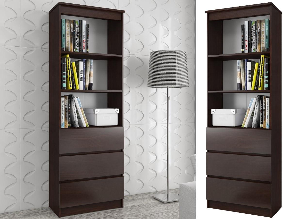 STANDREGAL Dunkelbraun 180/60/35 - Dunkelbraun, Holzwerkstoff (60/180/35cm) - RAUMHIRSCH FURNITURE