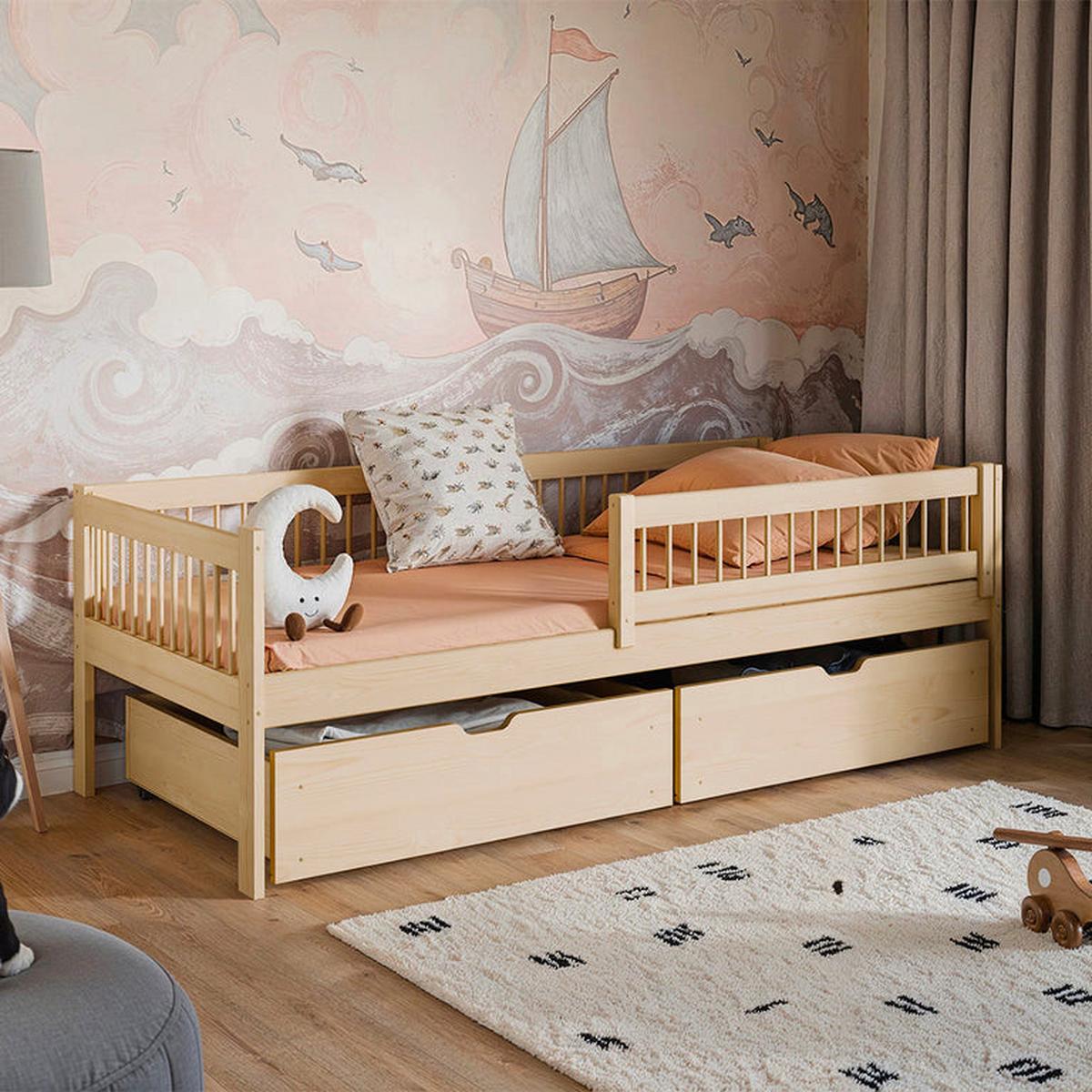 BETT 90/190 Edouard Holz - Braun, Holzwerkstoff (90/190cm) - Petits-meubles