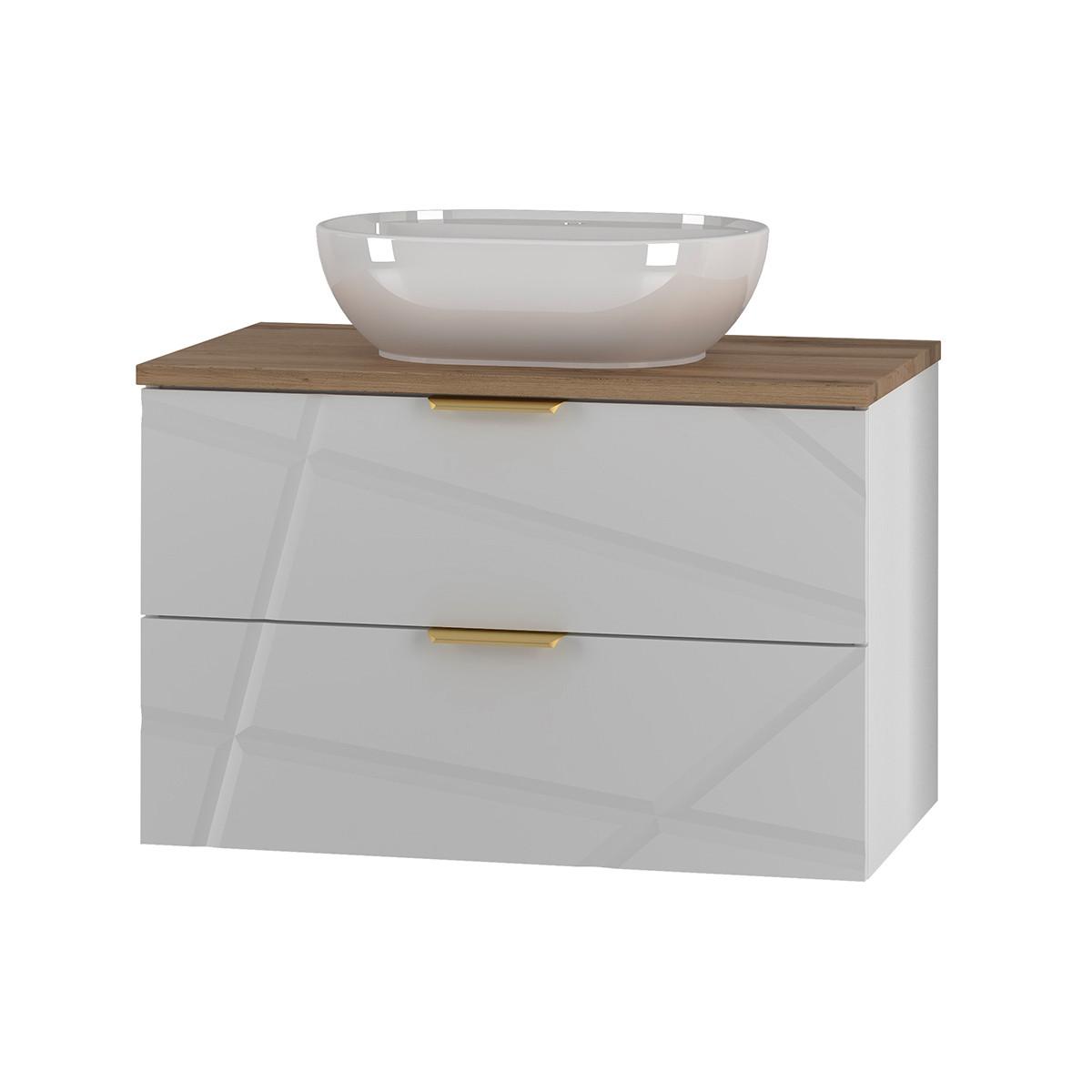 WASCHTISCH 80.6cm Aurora Weiß - Weiß, Holzwerkstoff (80.6/52.2/46.5cm) - Petits-meubles
