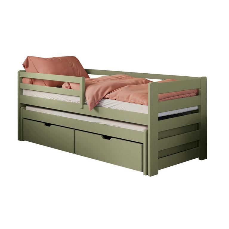 BETT 90/200 Jordan Olive - Grün, Holzwerkstoff (90/200cm) - Petits-meubles