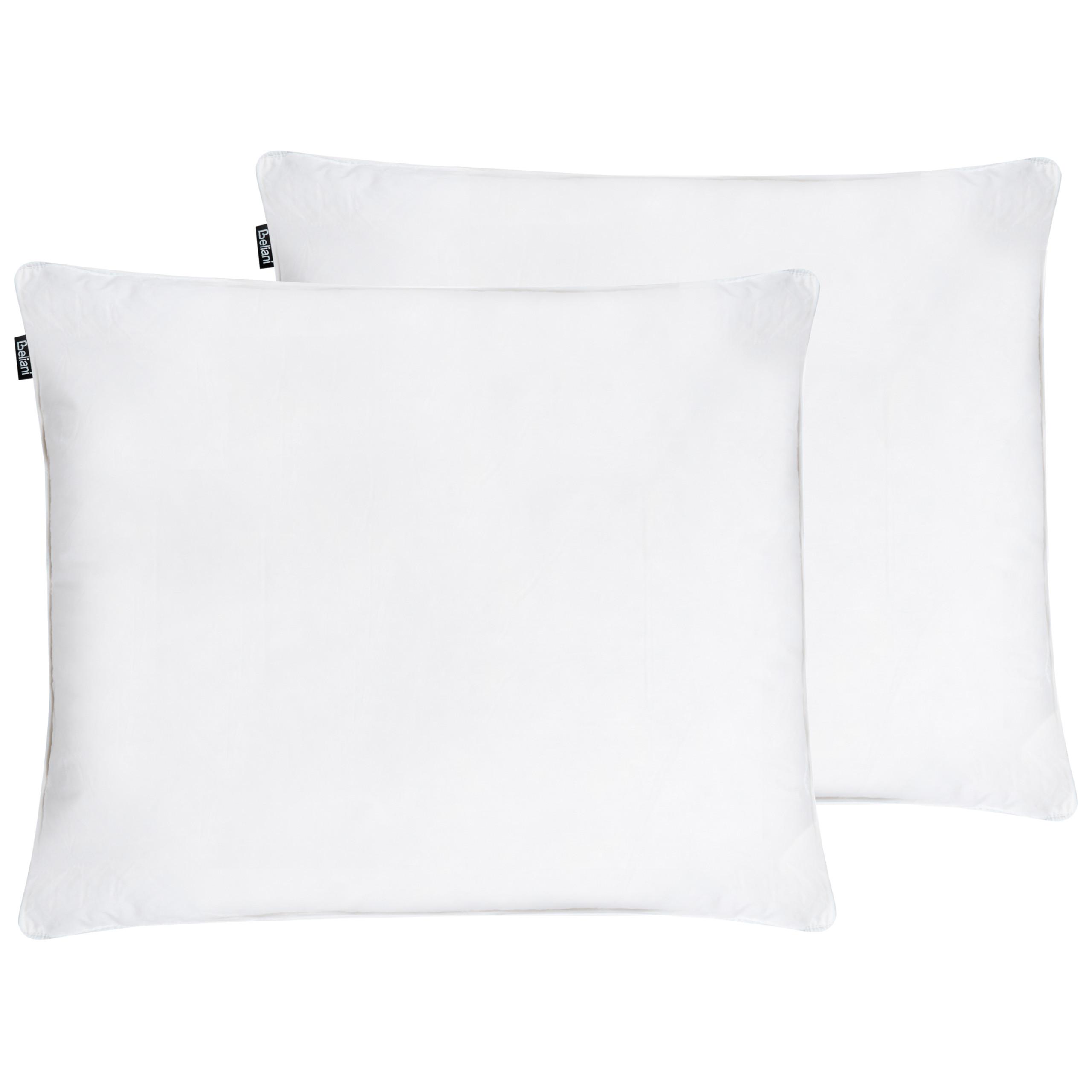 KISSEN 2er-Set Weiß 60/50 cm Vihren - Weiß, Naturmaterialien (60/50cm) - Beliani