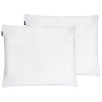 KISSEN 2er-Set Weiß 60/50 cm Vihren - Weiß, Naturmaterialien (60/50cm) - Beliani