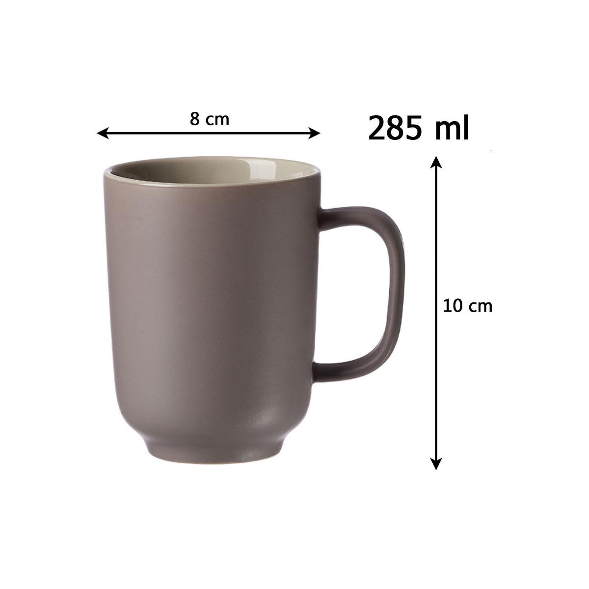 KAFFEEBECHER Jasper taupe 285 ml 6er Set - Taupe, Keramik (0.285L) - Ritzenhoff Breker