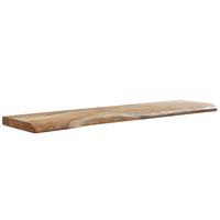 WANDREGAL Massivholz Baumkante Landhausstil, Akazie 120x26x4 cm - Beige, Holz (120/4/26cm) - KADIMA DESIGN