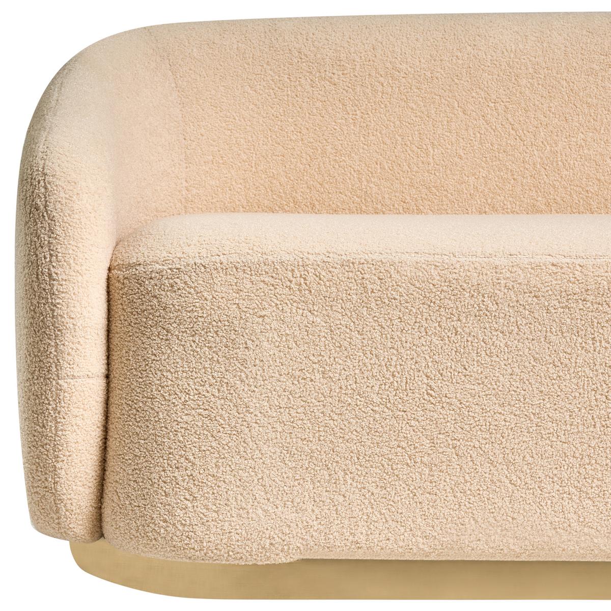 2-SITZER-SOFA Bouclé Beige Sipo - Beige, Textil (206/74/75cm) - Beliani