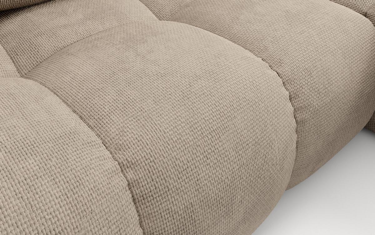 ECKSOFA DUCA R-S Grau Chenille mit Schlaffunktion - Sandfarben, Holz (266.5/266.5cm) - MASSENO