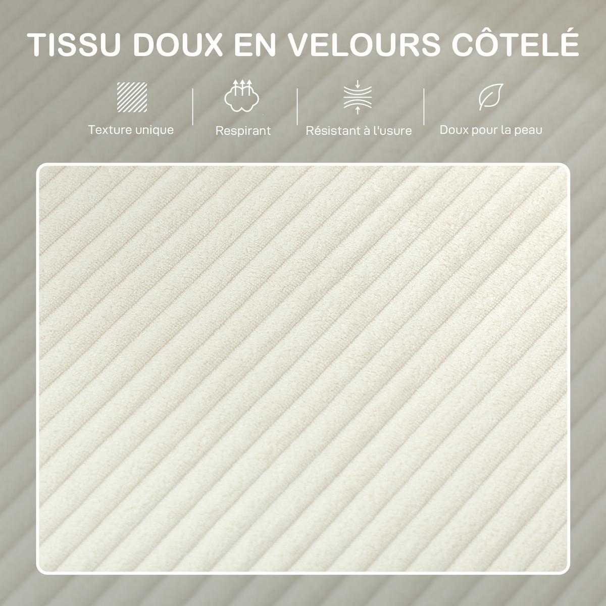 SOFA Oryvith 192/80/85cm - Beige, Textil (80/85/192cm) - ZMH