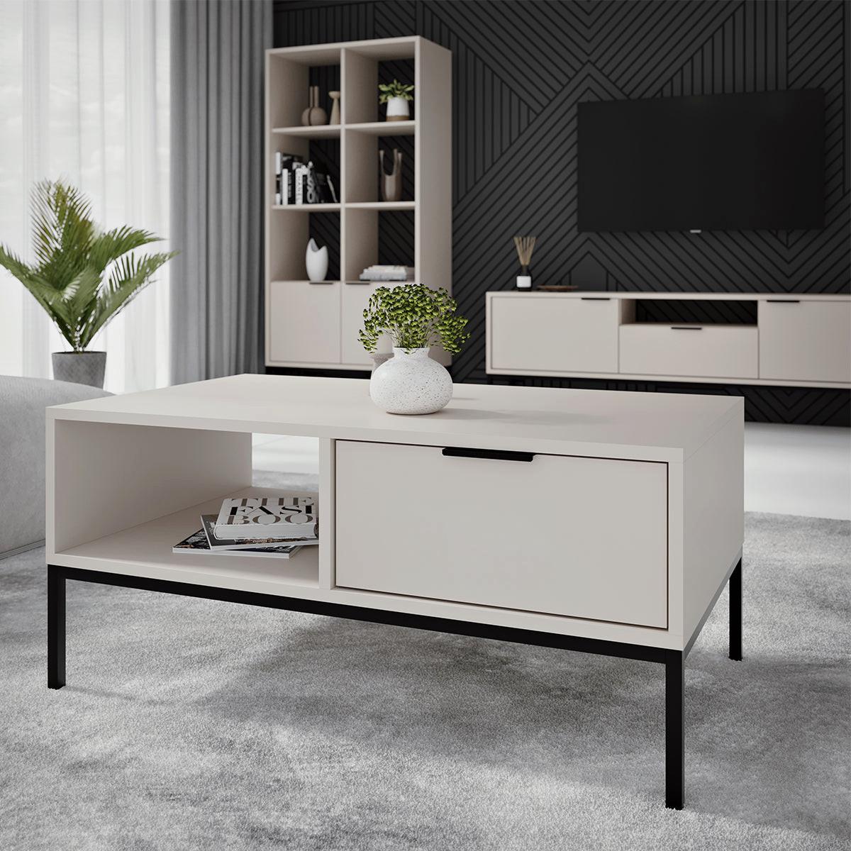 COUCHTISCH Seattle Kaschmir - Beige, Holzwerkstoff (60/100/45.4cm) - Petits-meubles