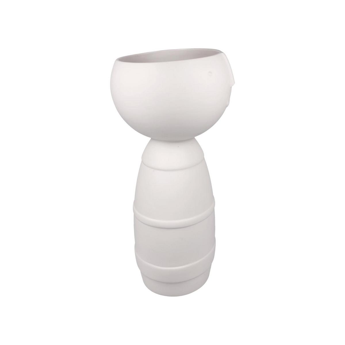 VASE "KLAUS" Studio 8 Vultus weiß 30 cm - Weiß, Keramik (30cm) - Goebel