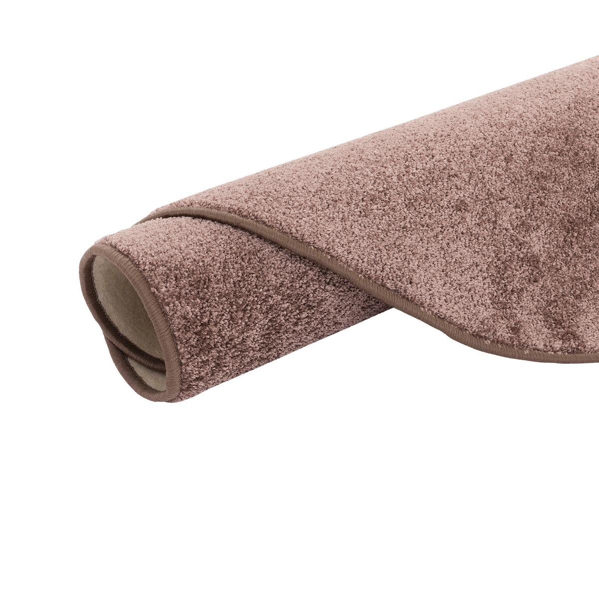 HOCHFLOR VELOURS TEPPICH LUNA RUND - Mokka, Textil (100/100cm) - Snapstyle