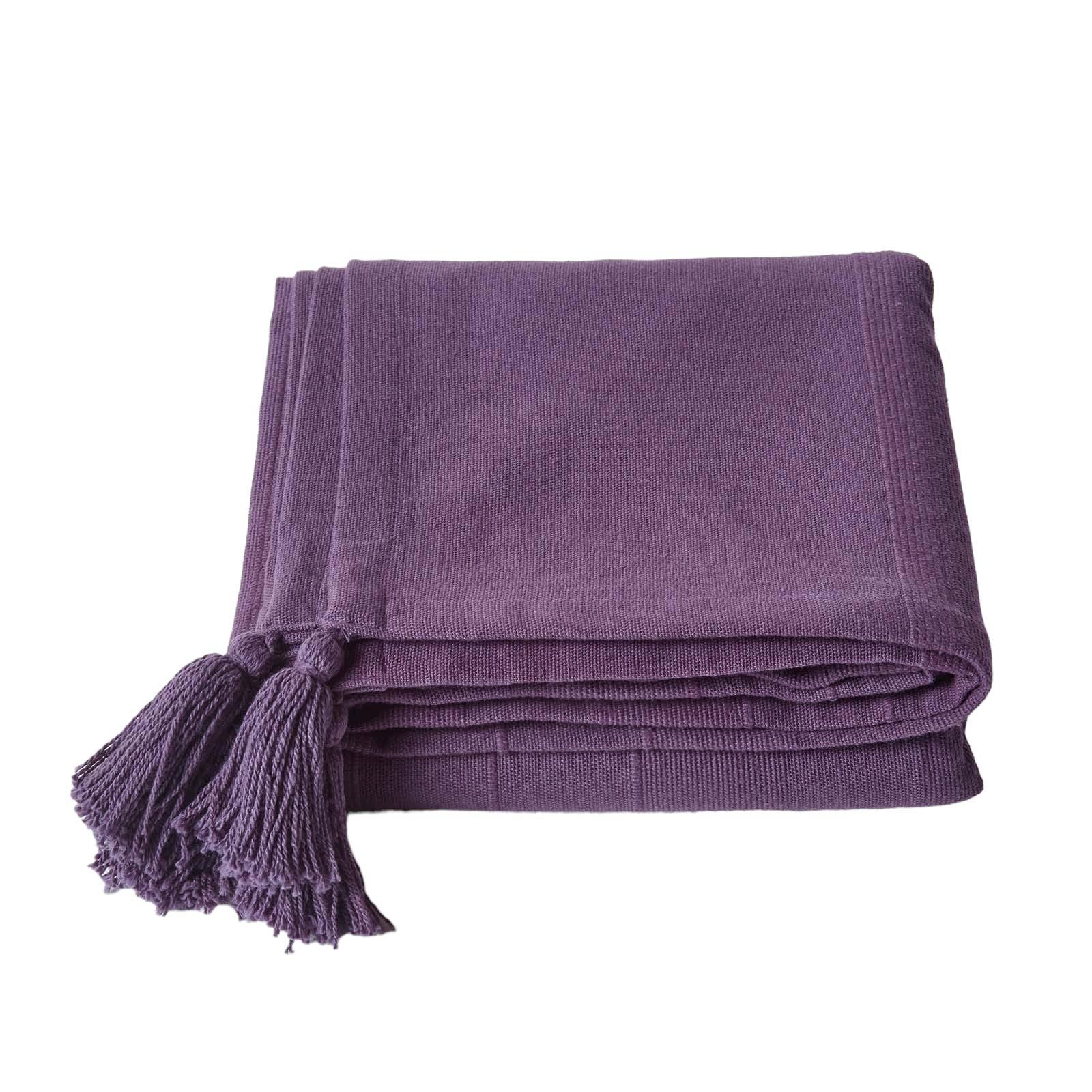 TAGESDECKE Rajput 255/360 cm, 100% Baumwolle - Lila, Textil (225/360cm) - Homescapes