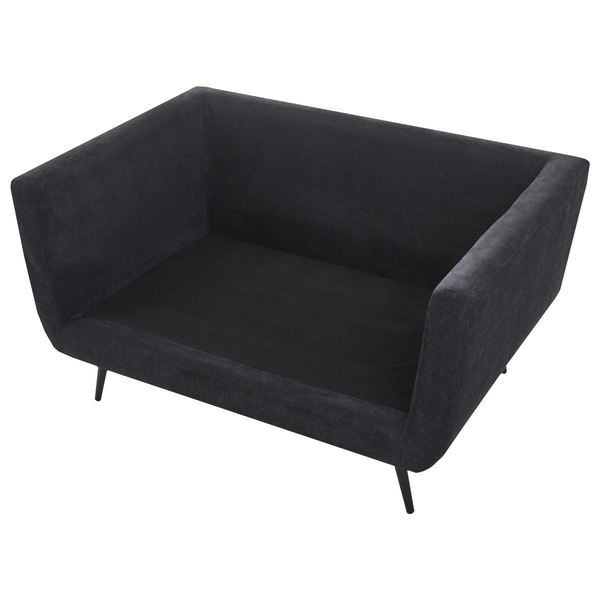 SESSEL Stoff Schwarz Bolga - Schwarz, Textil (119/89/83cm) - Beliani