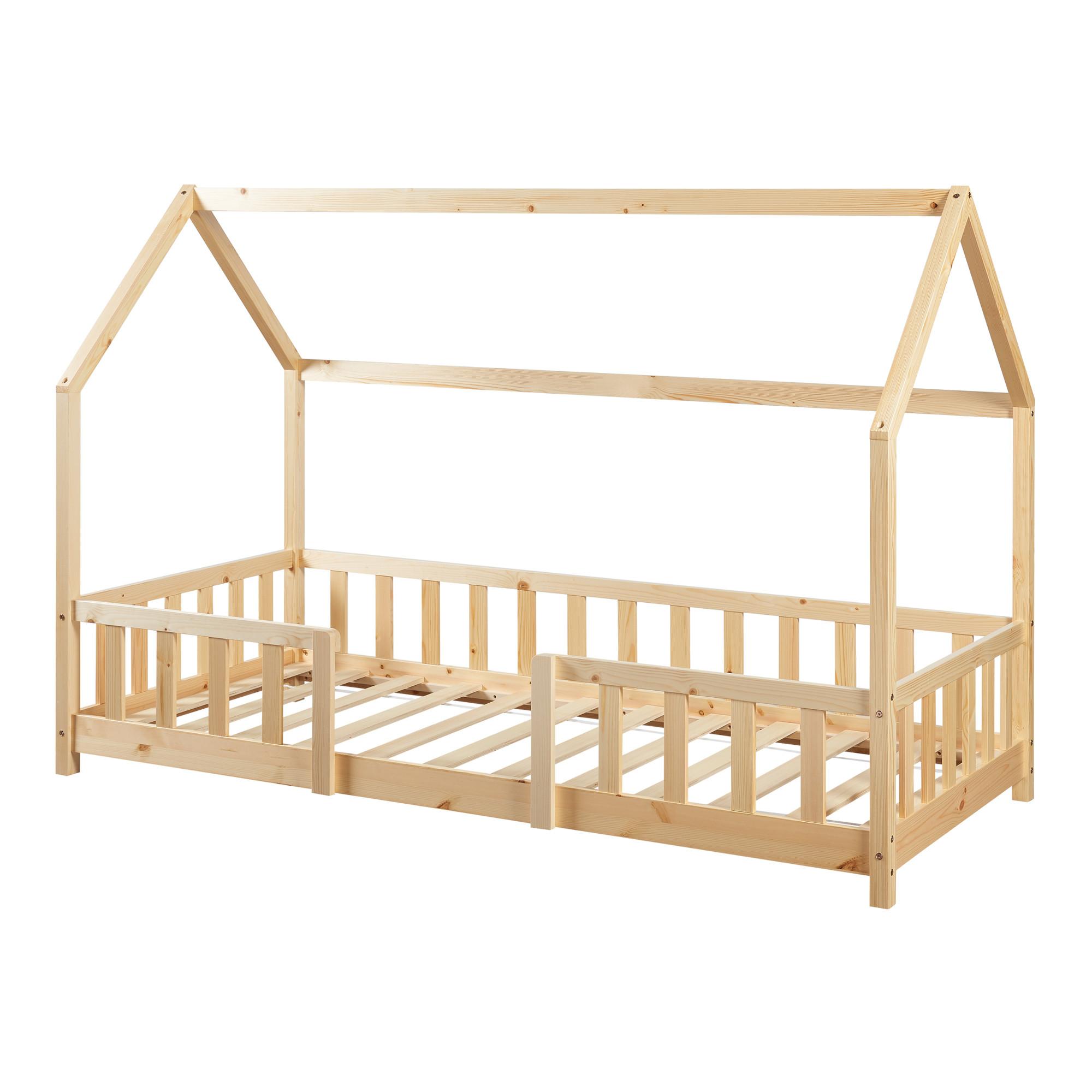 HAUSBETT Sisimiut - Naturfarben, Holz (90/200cm) - [en.casa]