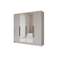 KLEIDERSCHRANK - LESE - 200 - Kaschmir - Kaschmir/Schwarz, Holzwerkstoff (200/200/51cm) - ALTDECOR