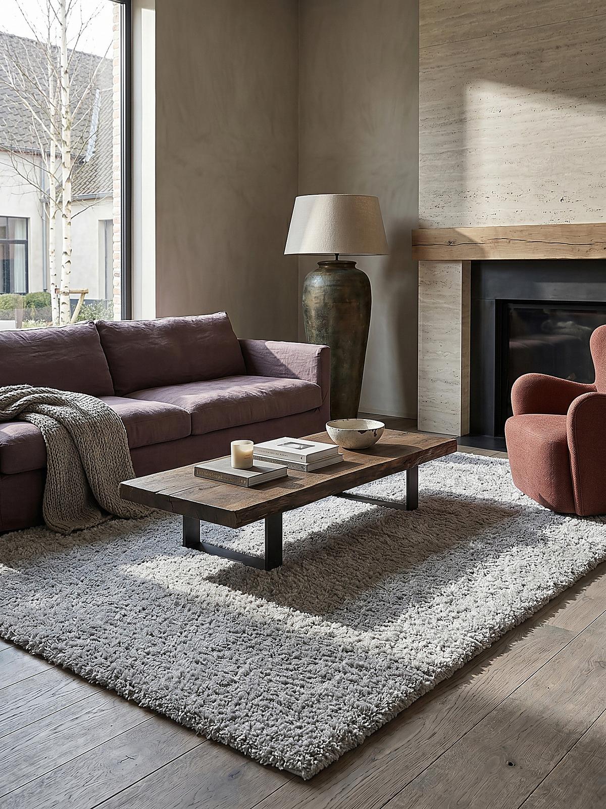 TEPPICH LYNE, einfarbig, Grau, 120 x 170 cm - Grau, Textil (170/120cm) - KADIMA DESIGN