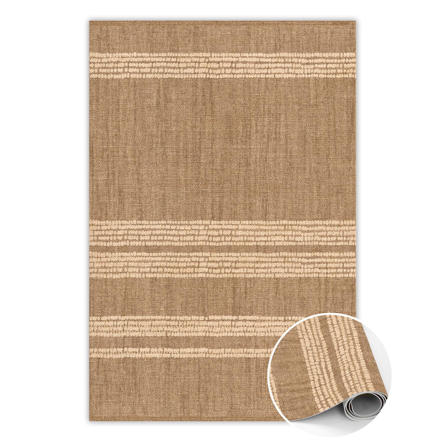 VINYL TEPPICH 60x90 cm Beige mit Linien - Sandfarben, Kunststoff (60/90cm) - TULUP