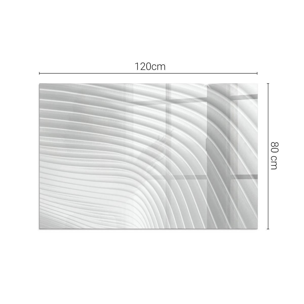 GLASPLATTE für Kamin 120x80 cm - Weiß, Glas (120/80/0.4cm) - TULUP