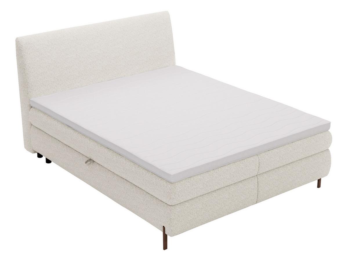 BOXBETT Evia - H3 - Creme/Braun, Holzwerkstoff/Textil (160/200cm) - MIRJAN24