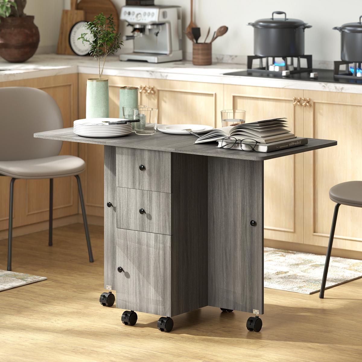 ESSTISCH Oryvin 120/60/76.5 cm - Grau, Holz (120/60/76.5cm) - ZMH
