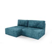 ECKSOFA Natalia Xs - Blau, Holzwerkstoff/Textil (149/210cm) - Fun Möbel