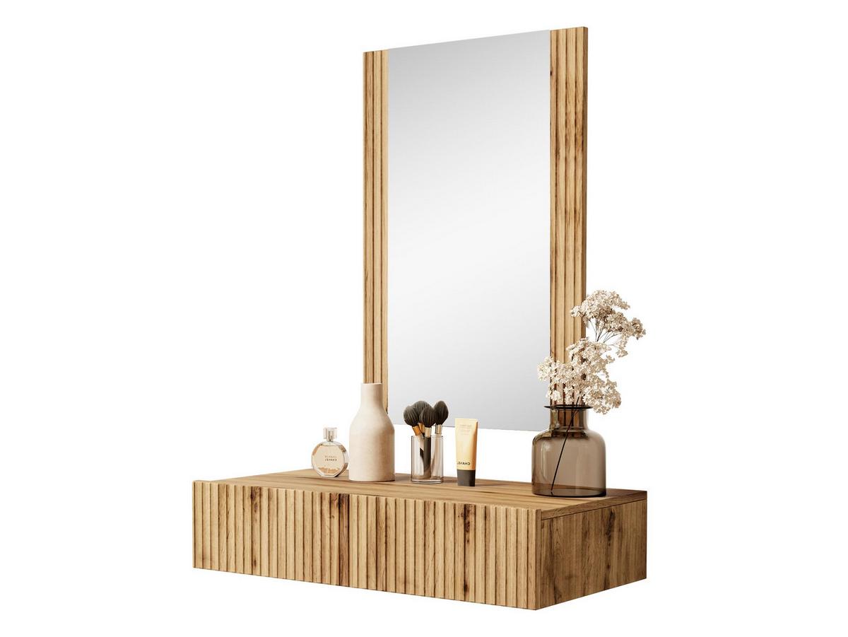 SCHMINKTISCH Vamos - Braun, Holzwerkstoff (80/17/42cm) - MIRJAN24