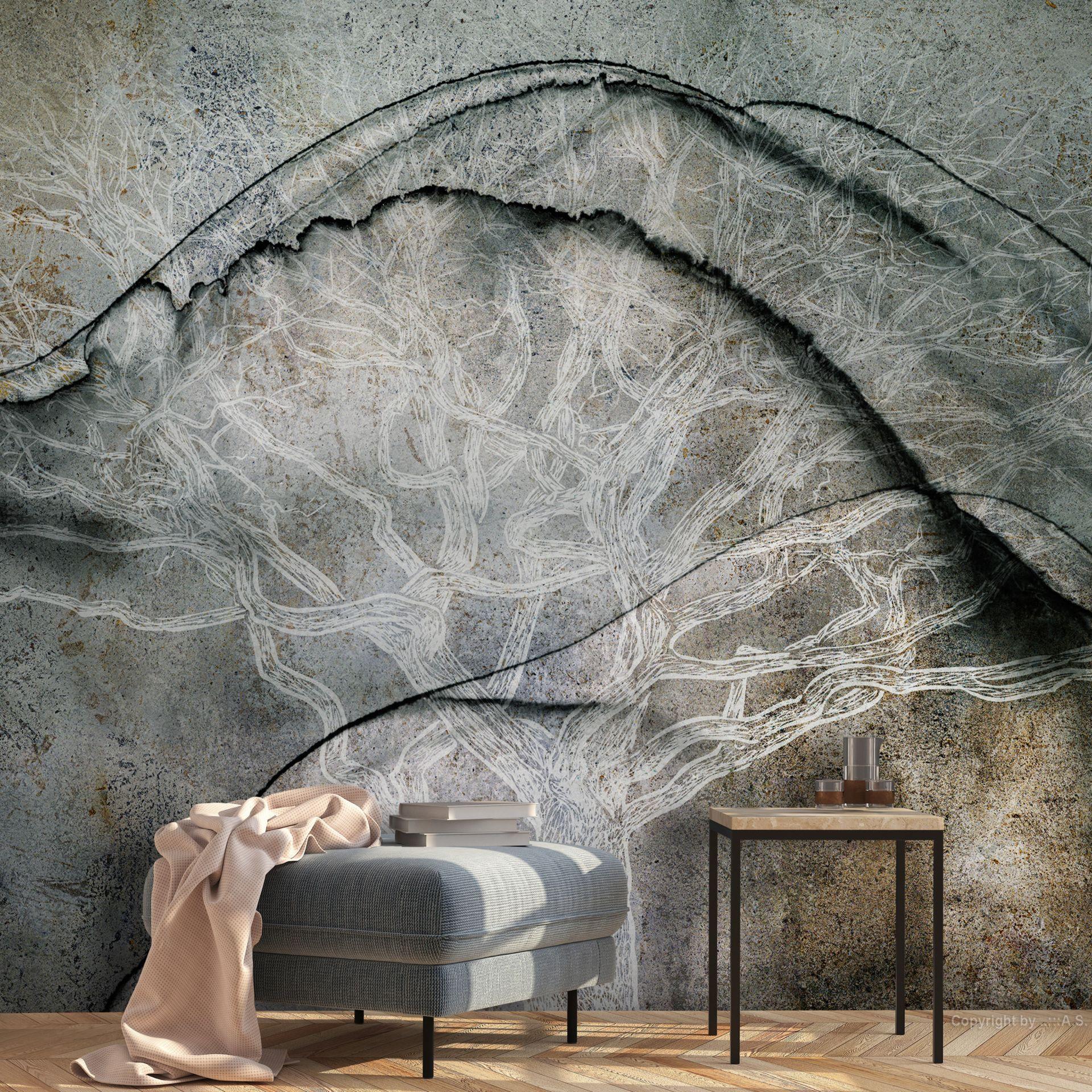 SELBSTKLEBENDE FOTOTAPETE 196/140 cm - Braun/Grau, Kunststoff/Textil (196/1cm) - KUNSTLOFT