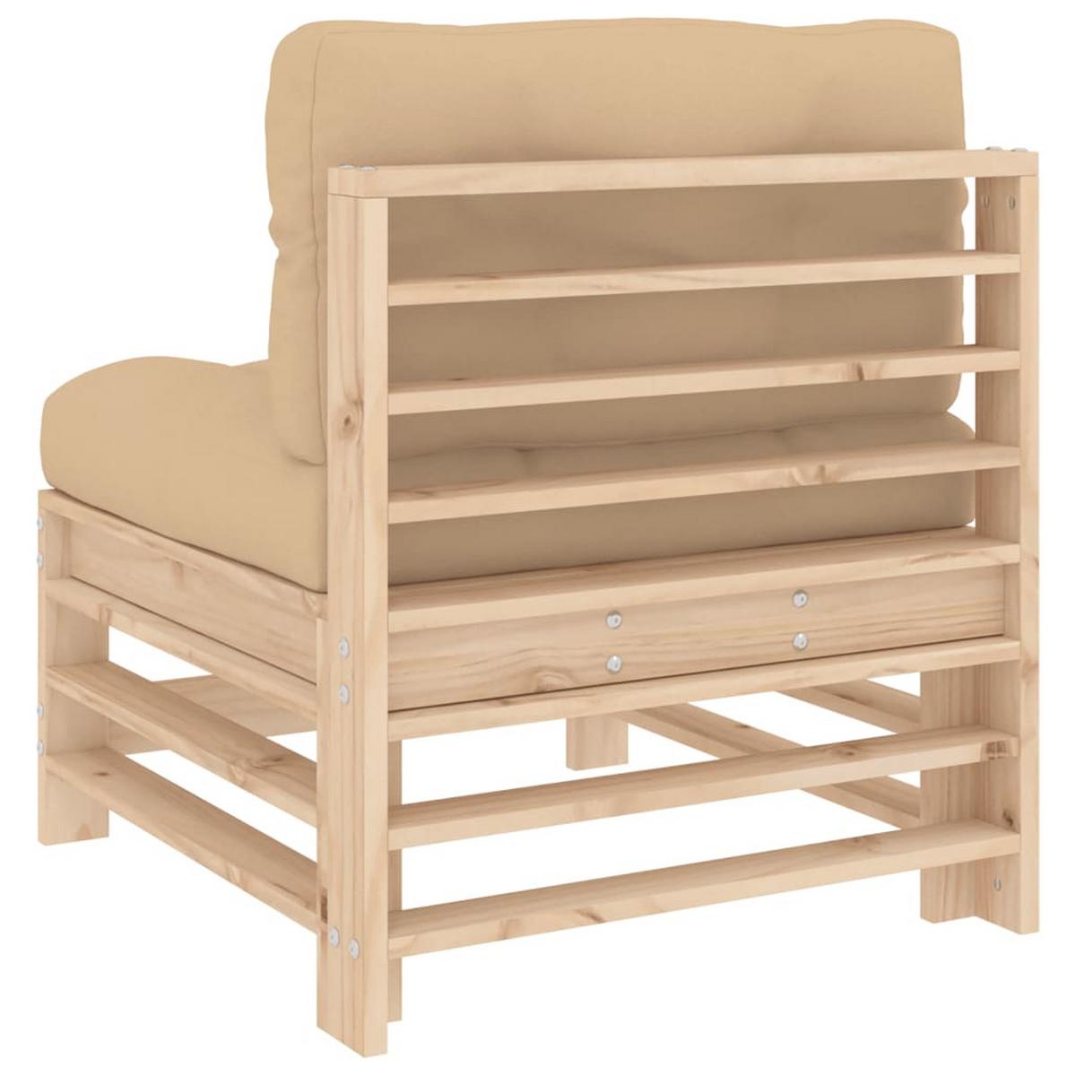 GARTENSOFA PYVOM 63.5/57.5/60 cm （2-SITZER） - Braun, Holz (63.5/57.5/60cm) - ZMH