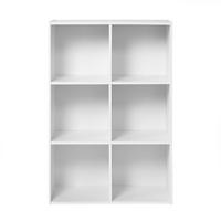REGAL mit 6 Fächern - H91,5 x L61,5 cm - Weiß, Holzwerkstoff (29.5/91.5/31cm) - Calicosy