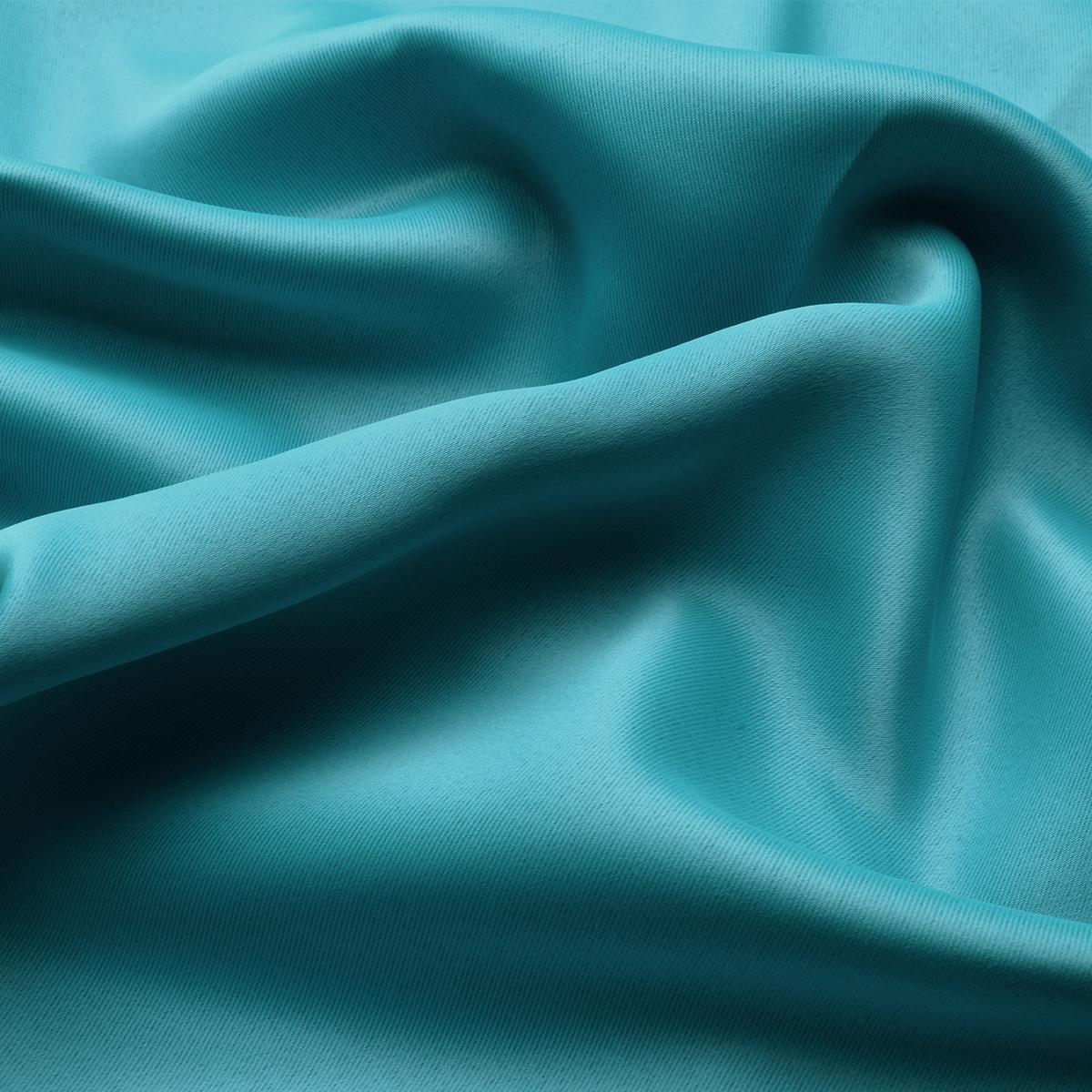 VORHANG Amelie BO mit Öse 140x245cm Türkis (2tlg) - Türkis, Textil (140/245/1cm) - Beautissu 
