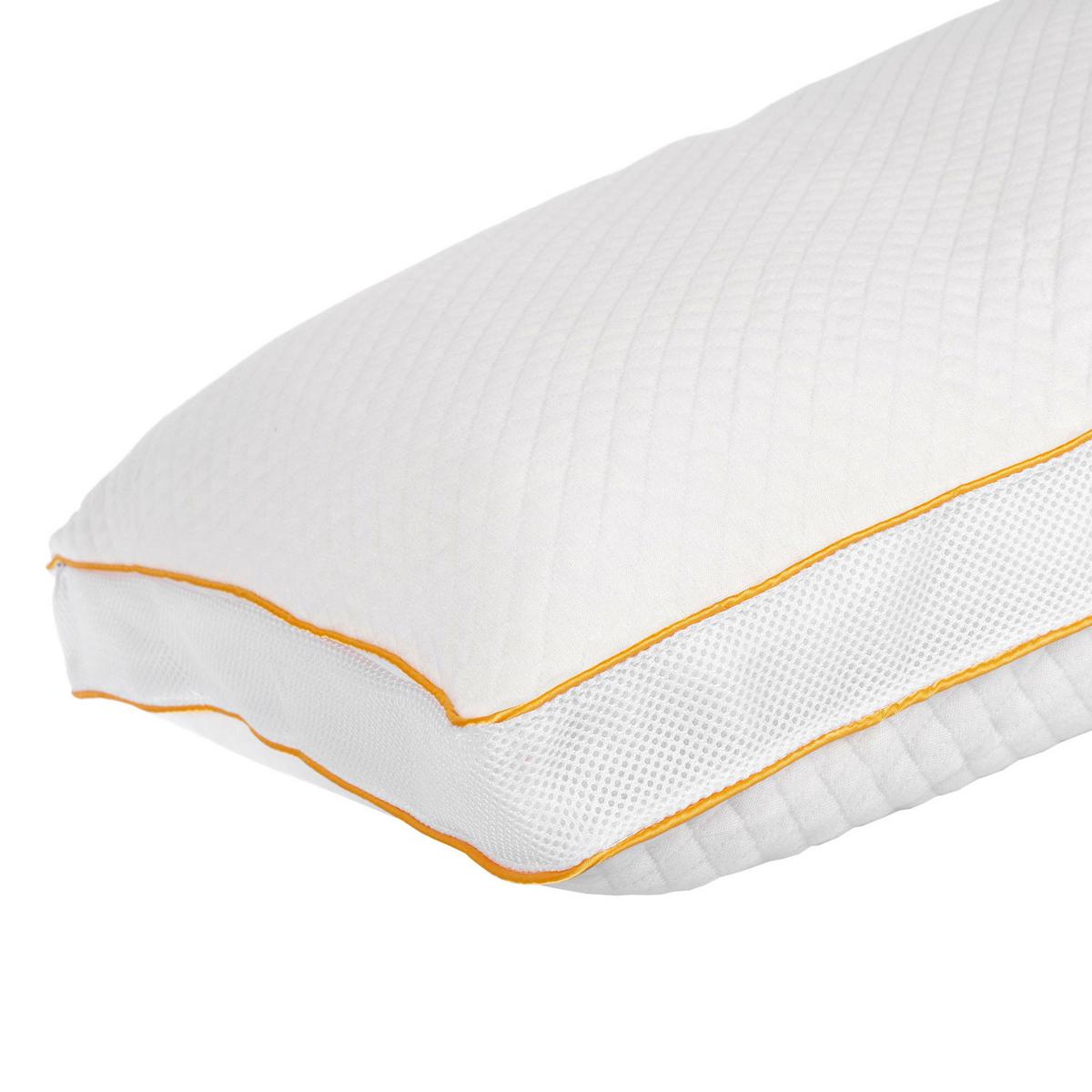 KOPFKISSEN atmungsaktiv & hypoallergen 48/74 cm - Weiß, Textil (48/74cm) - Homescapes