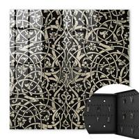 SCHLÜSSELBOX Schwarz 30x30 cm- Türöffnung nach rechts - Dekorative Eleganz - Beige, Metall (30/30/5cm) - TULUP