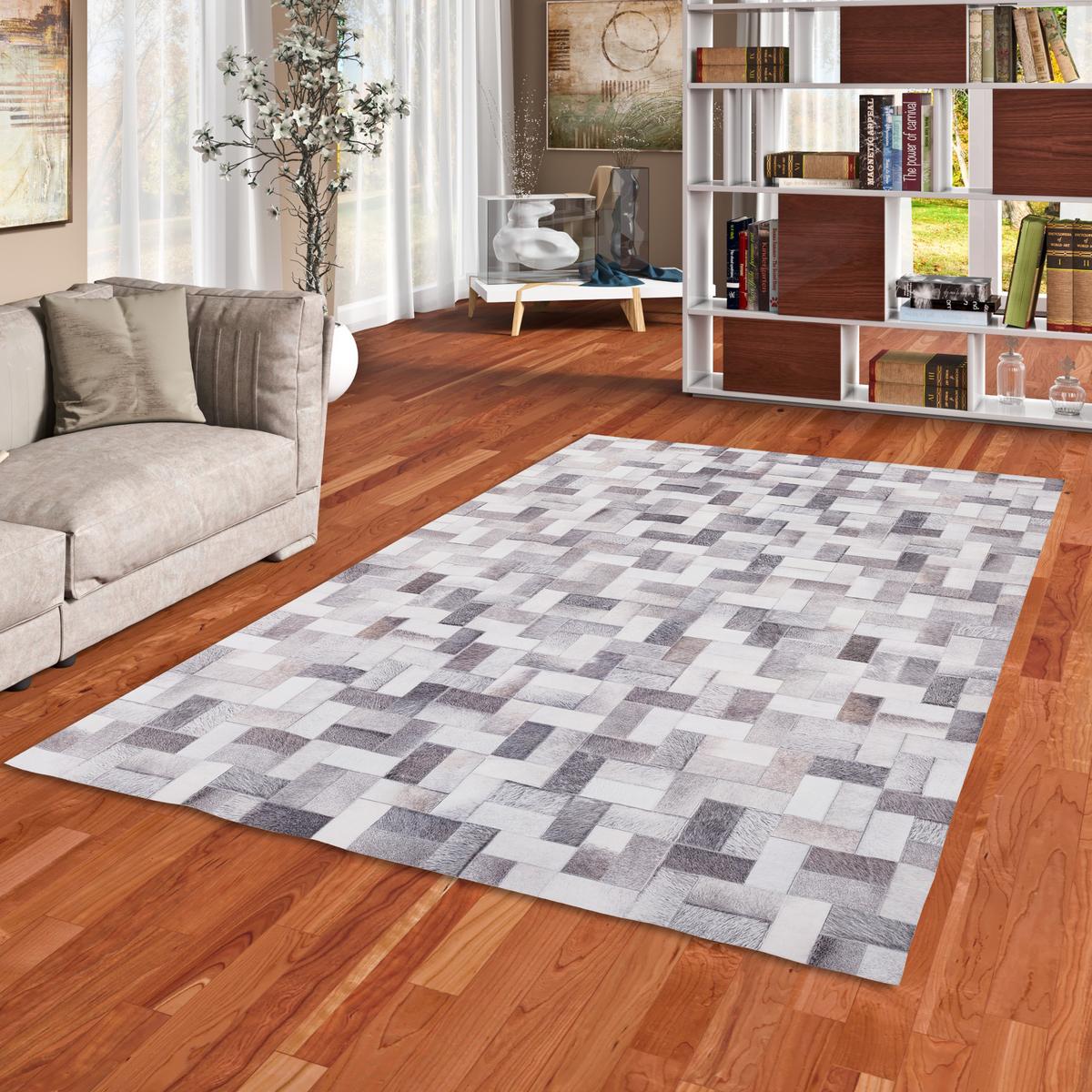 KUNSTFASER PATCHWORK TIERFELL TREND - Beige/Grau, Textil (200/290cm) - Pergamon