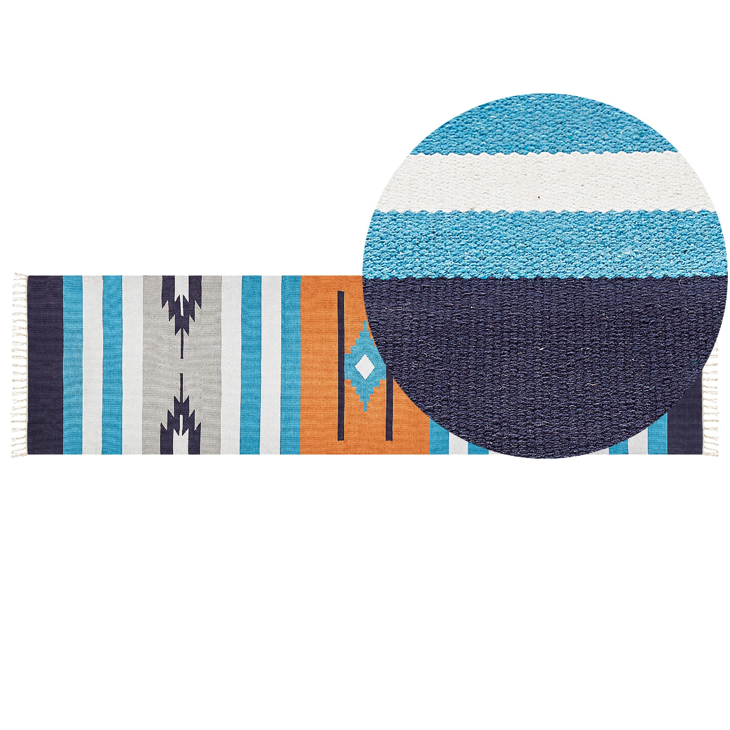 KELIM-TEPPICH Noratus 300/80 cm - Multicolor, Textil (80/300cm) - Beliani