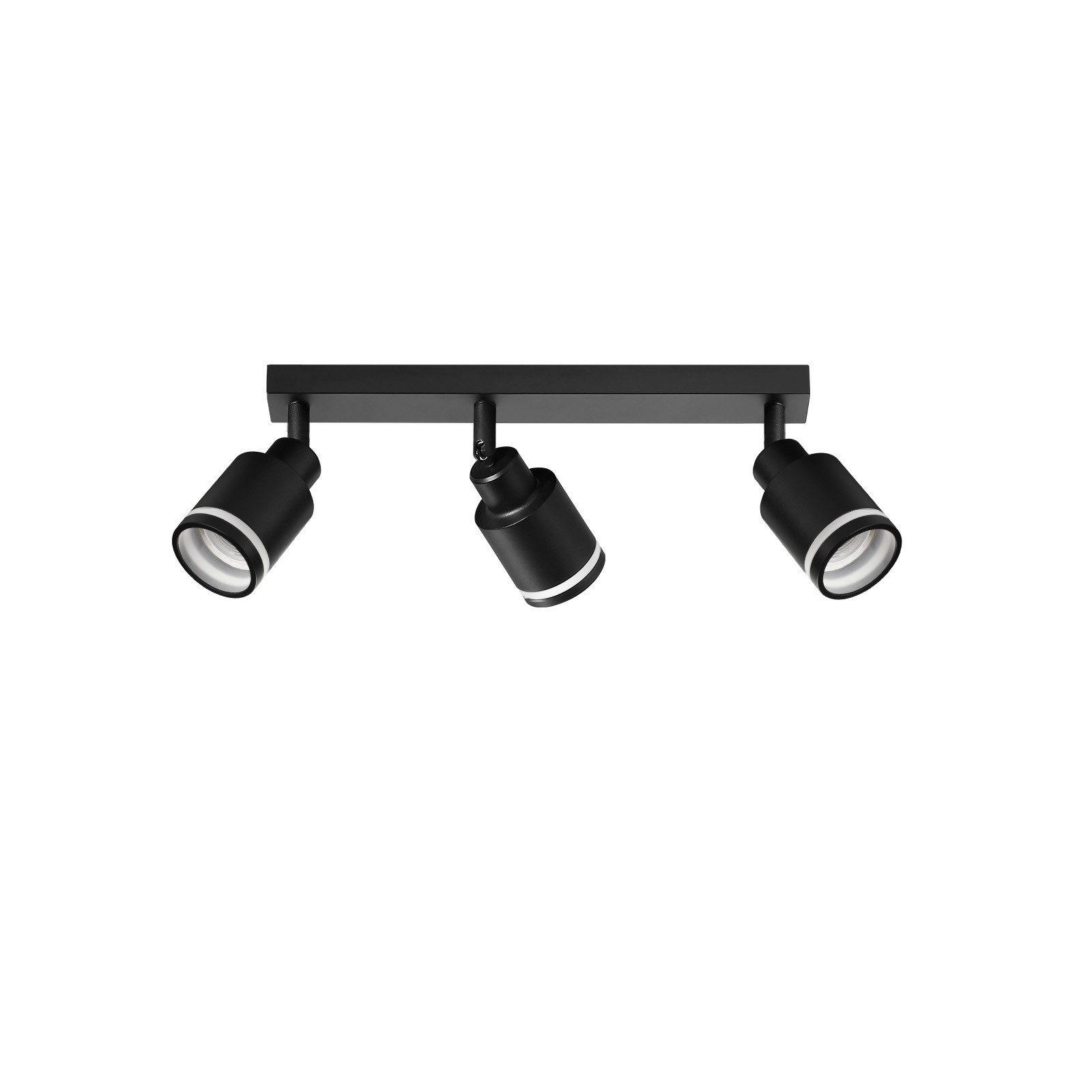 DECKENSTRAHLER Remscheid 3-flammig 42/5/15.7 cm - Schwarz, Metall (42/5/15.7cm) - Nettlife