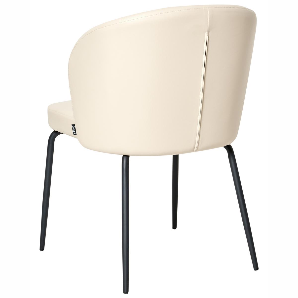 ESSZIMMERSTUHL 2er-Set Kunstleder Hellbeige Zana - Beige, Kunststoff (55/81/56cm) - Beliani