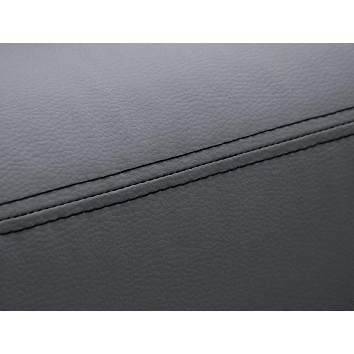 SOFA 3-SITZER Omega grau - Chromfarben/Grau, Leder/Metall (225/88/98cm) - Beautysofa