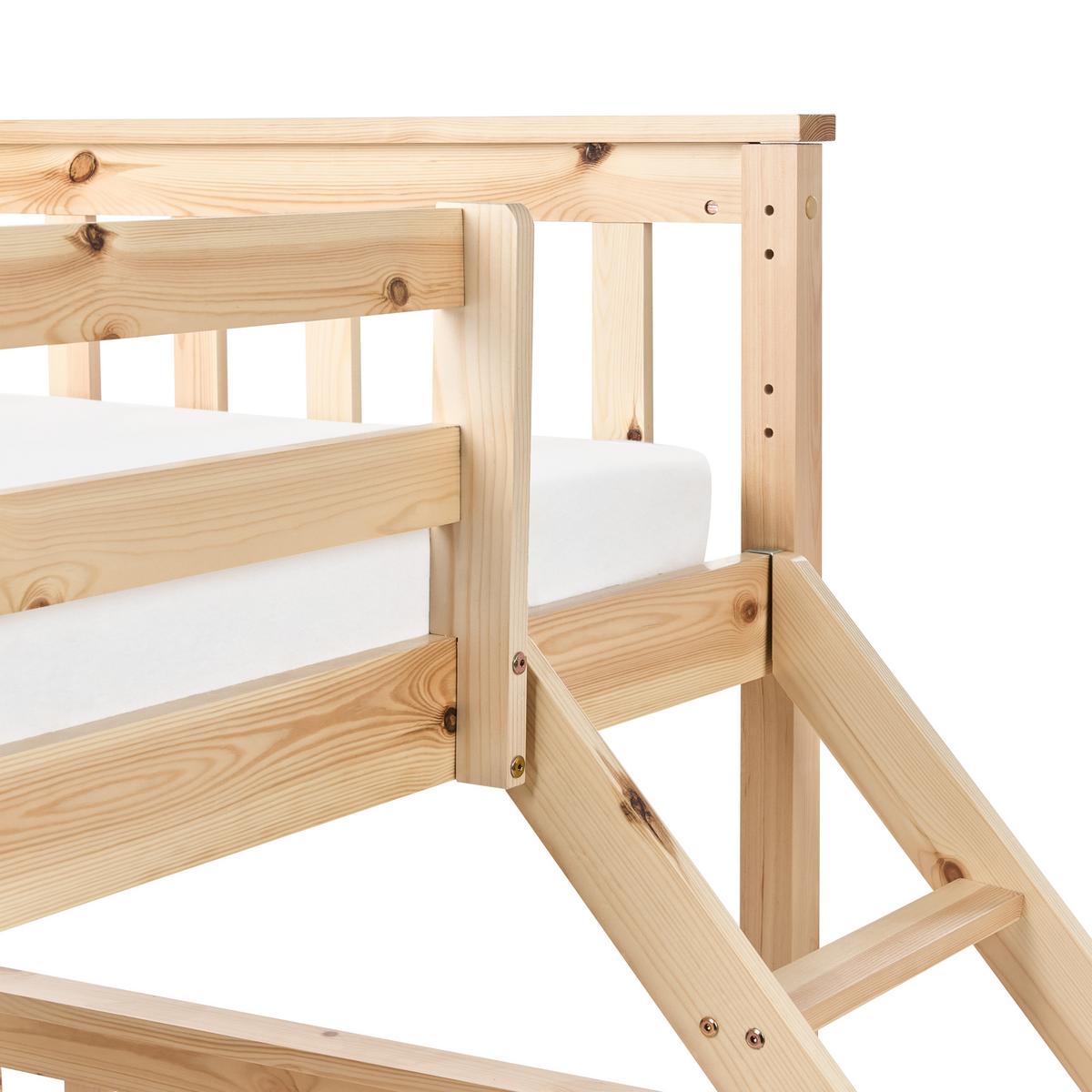 HOCHBETT 90-140/200 cm Hellbraun Bierne - Hellbraun, Holz (140/200cm) - Beliani
