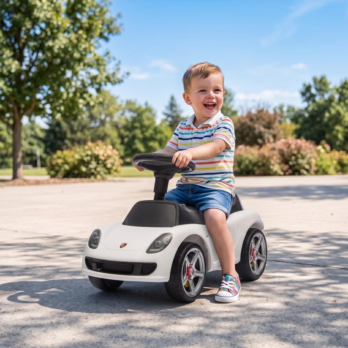 KINDER-RUTSCHAUTO PP Weiß - Weiß, Kunststoff (63/28.5/38cm) - AIYAPLAY