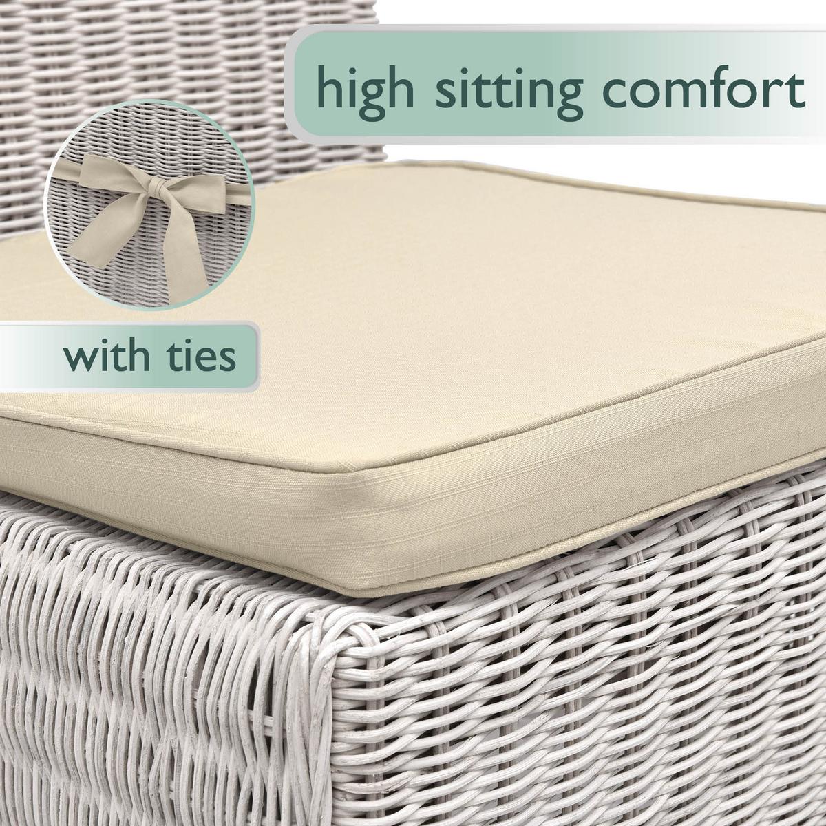 STUHLKISSEN Pia 45/40/5 cm Natur 4tlg - Naturfarben, Textil (40/45cm) - Beautissu 