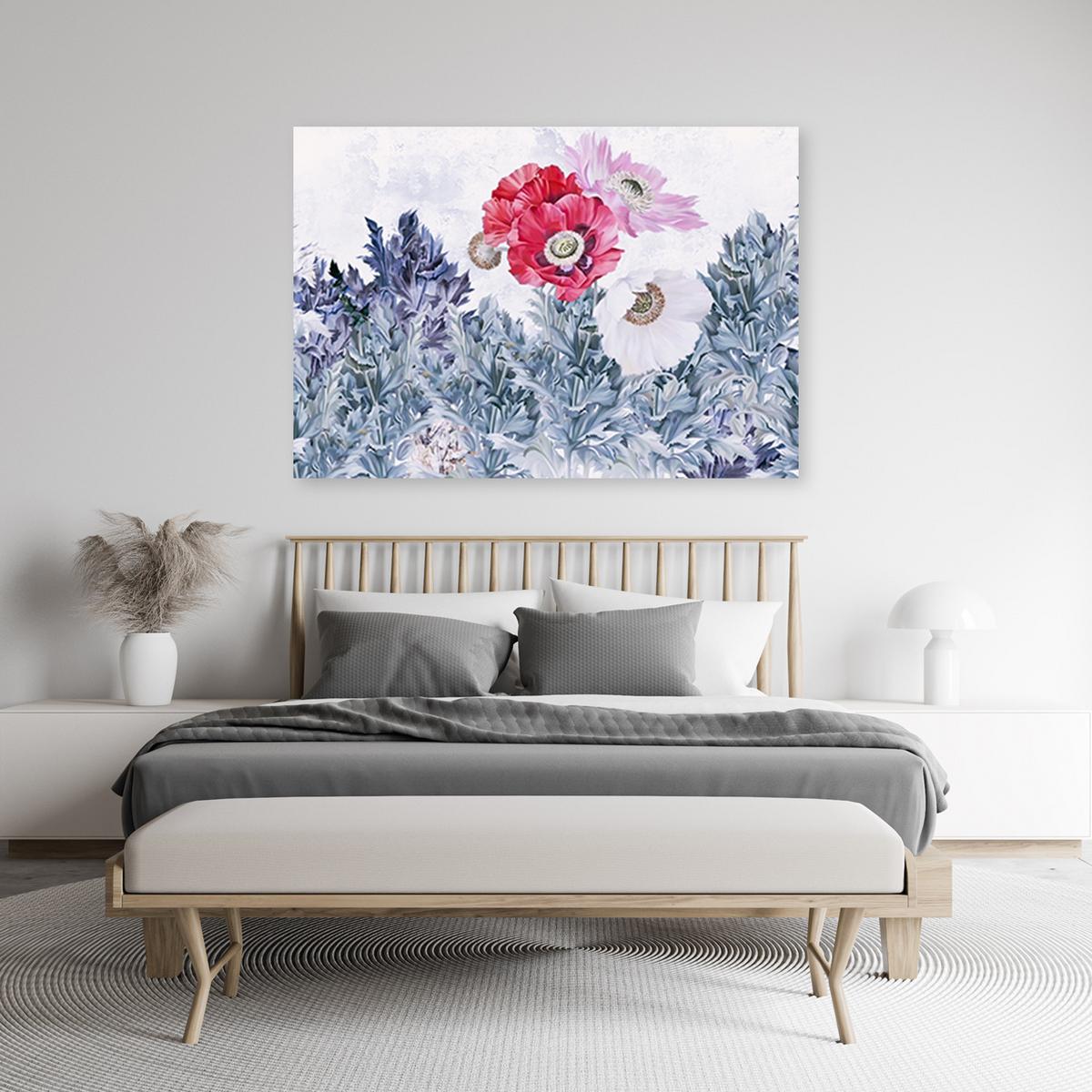 WANDBILD mohnblumen wie gemalt - Multicolor, Textil (60/40cm) - Feeby