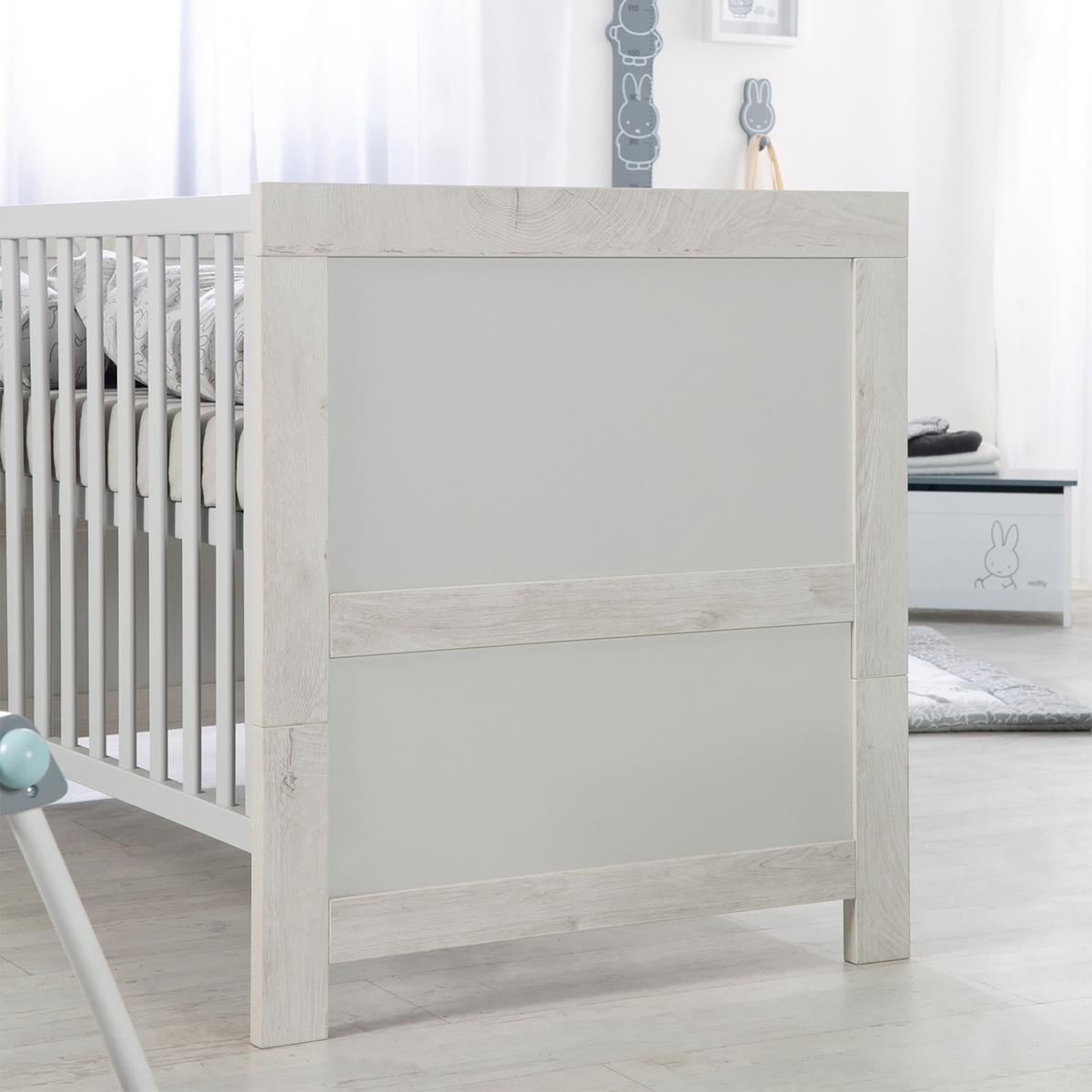 BABYZIMMER-SET Mila 2-teilig - Grau, Holzwerkstoff (126/98.5/142cm) - Roba