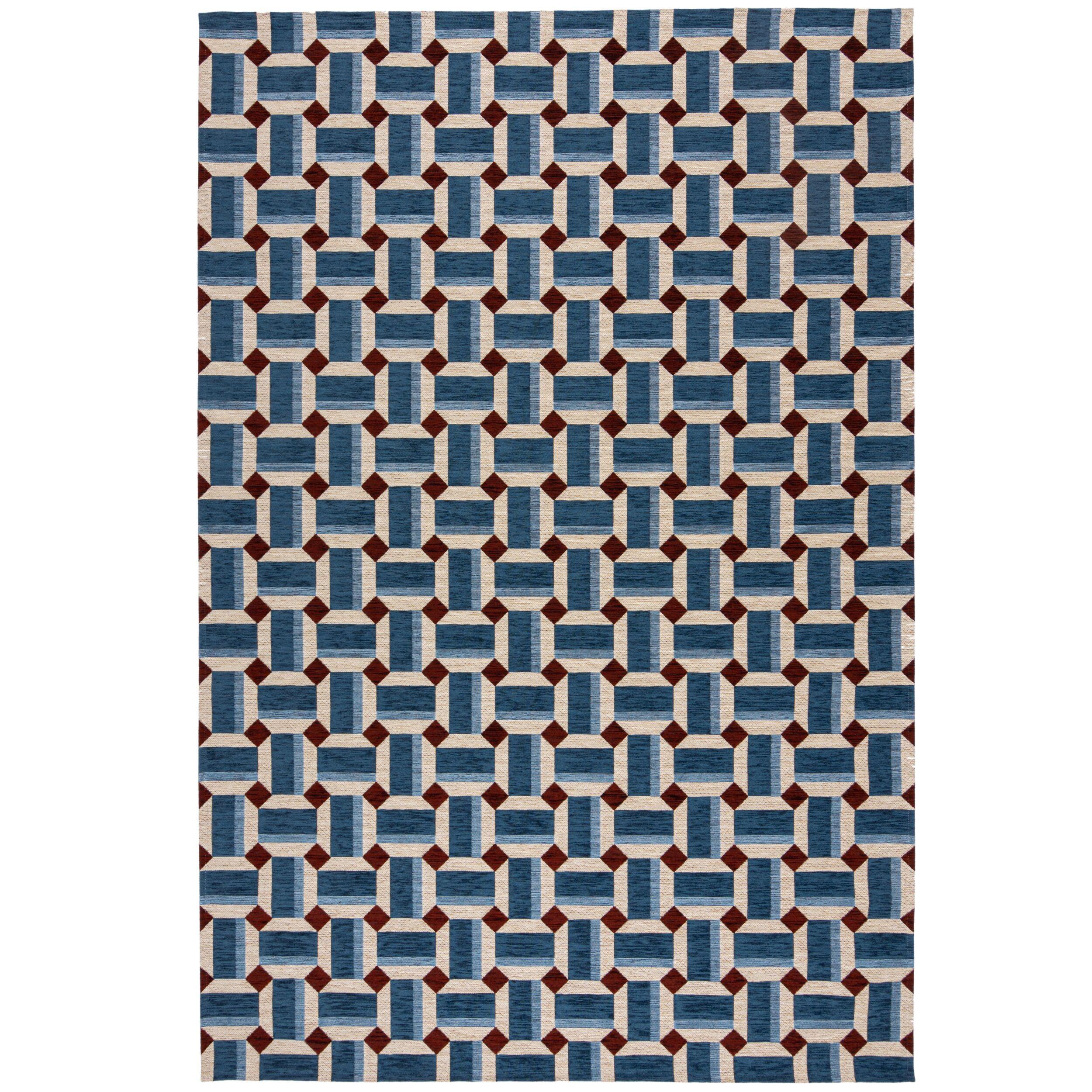 TEPPICH COQUET, geometrisch, Blau, 155 x 230 cm - Blau, Textil (155/230cm) - KADIMA DESIGN