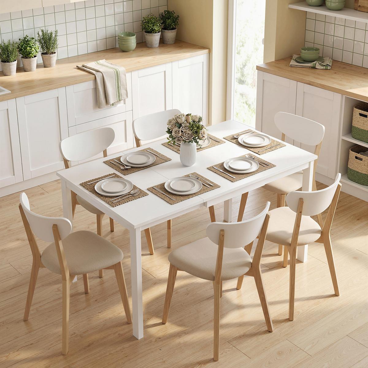 ESSTISCH Vryvan 120/70/74 cm - Weiß, Holz (120/70/74cm) - ZMH