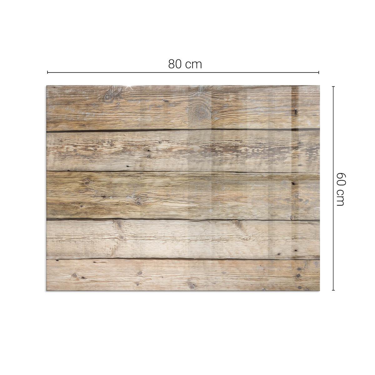 GLASPLATTE für Kamin 80x60 cm - Beige, Glas (80/60/0.4cm) - TULUP