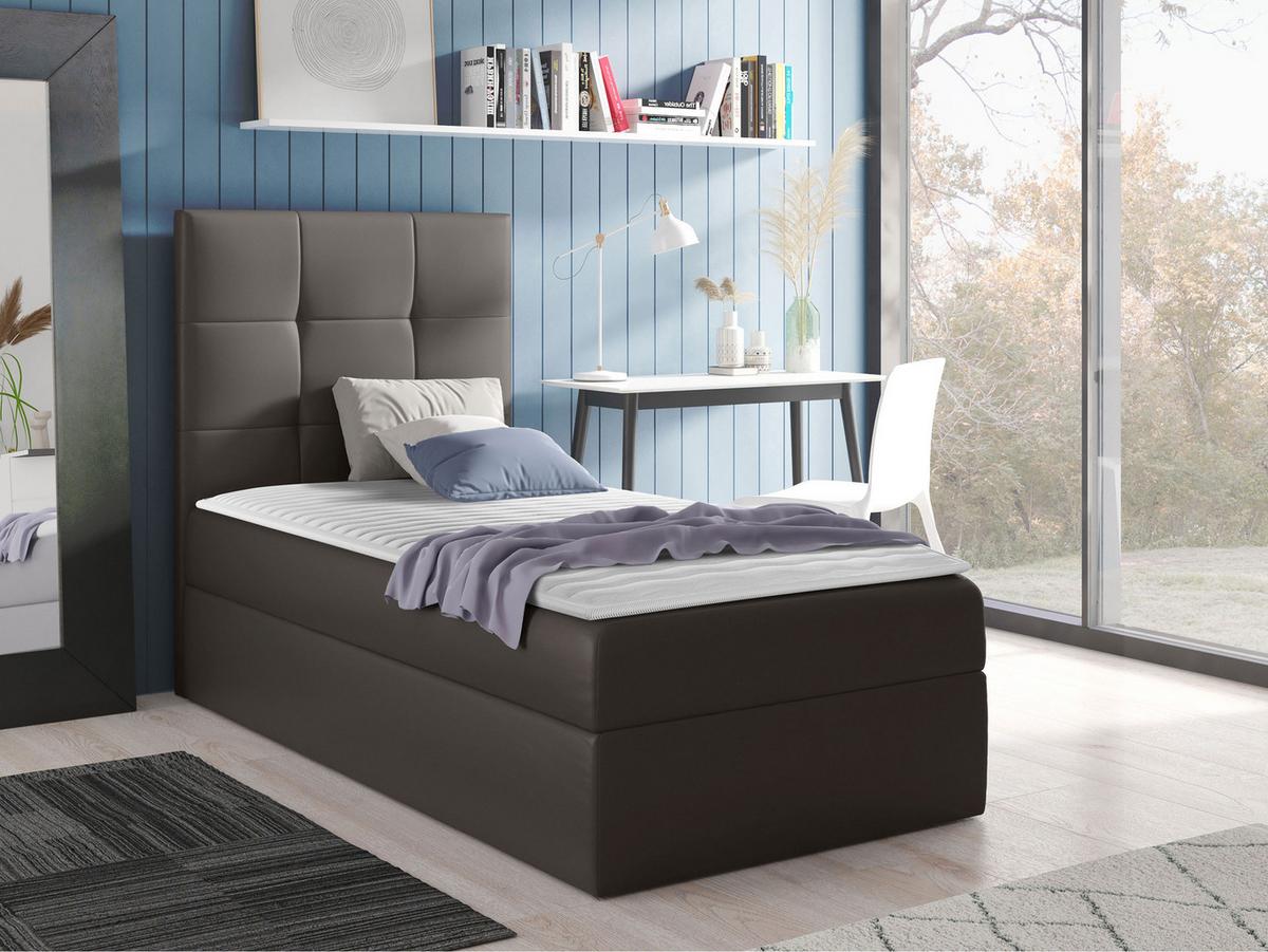 BOXBETT Mini 2, Seite zum Öffnen des Bettkastens: Links - H3 - Graphitfarben, Holz (80/200cm) - MIRJAN24