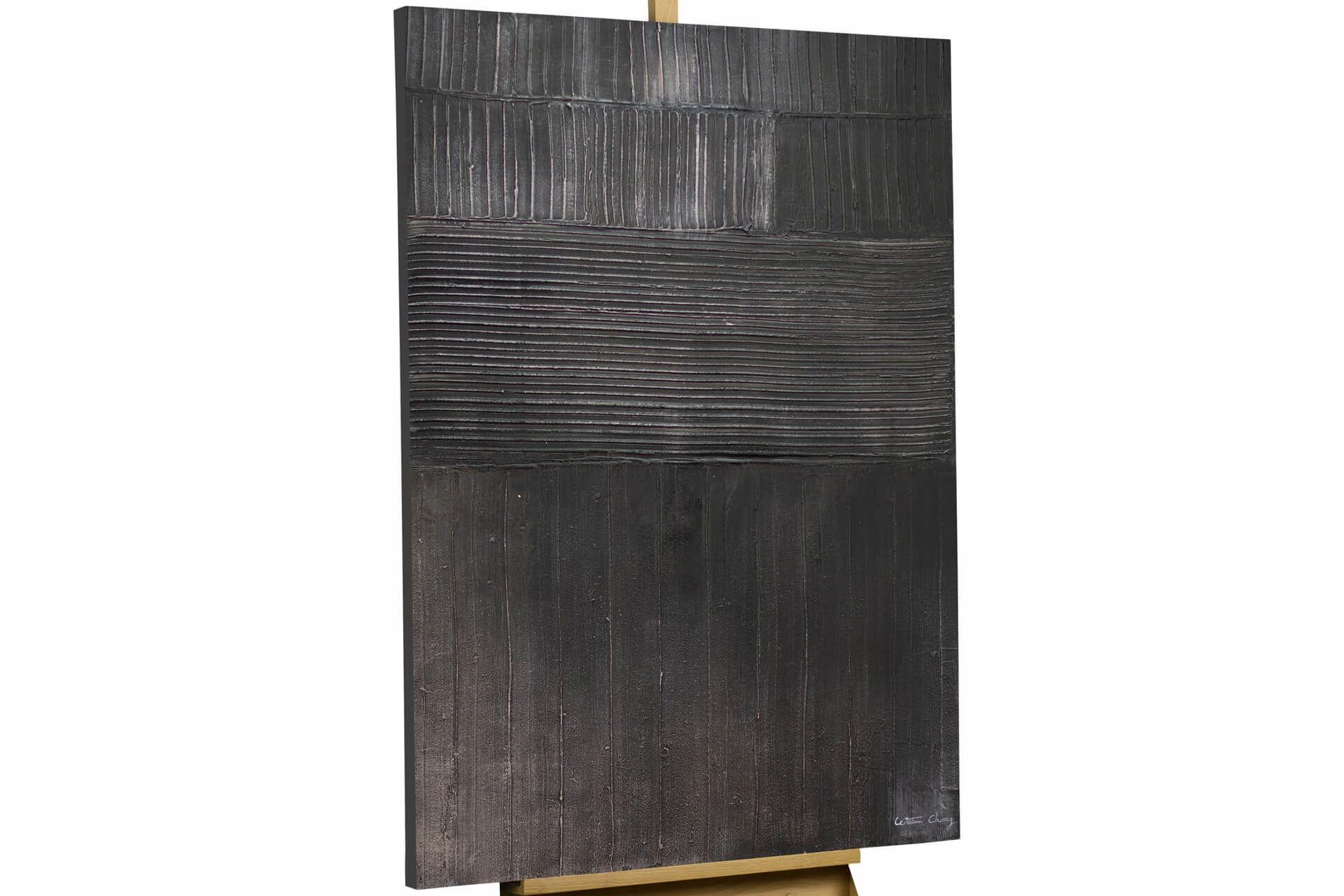 ÖLGEMÄLDE 80/120 cm - Schwarz, Holz/Textil (80/120cm) - KUNSTLOFT