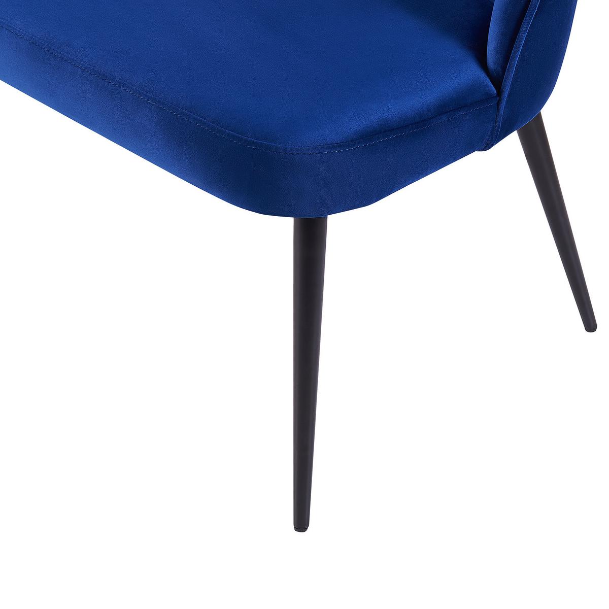 2-SITZER-KÜCHENSOFA Samtstoff Marineblau Osby - Hellblau, Textil (130/85/49cm) - Beliani