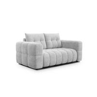 SOFA CLOUDI 2-Sitzer, hellgrau - Hellgrau/Schwarz, Holz/Textil (181/89/104cm) - Wozimo