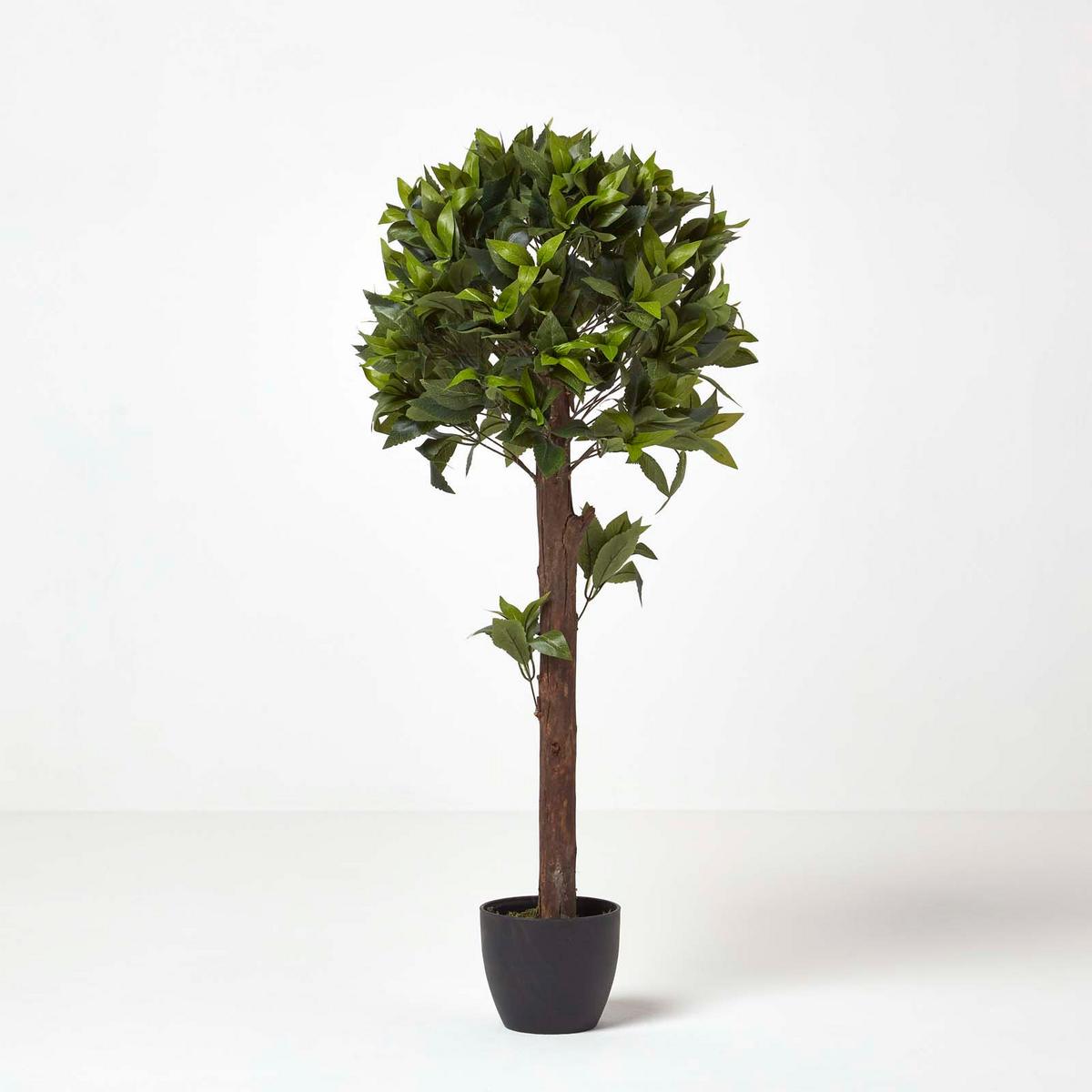 KUNSTBAUM Lorbeer formgeschnitten, 91 cm - Grün, Kunststoff (91cm) - Homescapes
