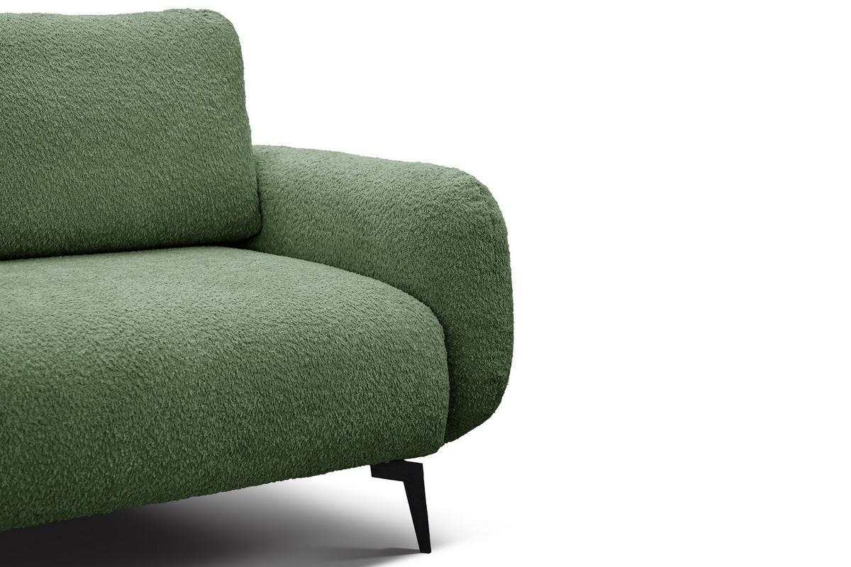 SOFA FEBE 2-Sitzer, olivgrün - Schwarz/Olivgrün, Holz/Textil (160/82/96cm) - Wozimo